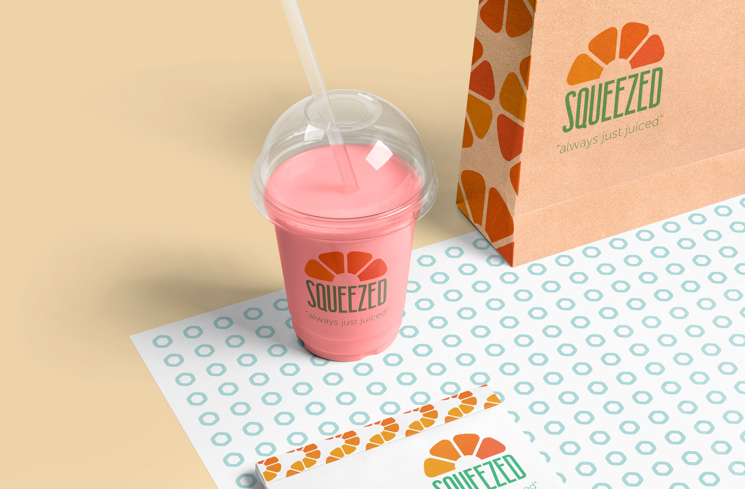 Squeezed smoothie mock up